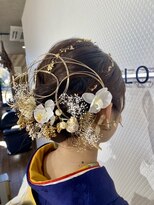ルネッサンスヘアー ラファエロ(RAFFAELLO)&nbsp;成人式前撮りヘアアレンジ　アップスタイル　振袖ヘア