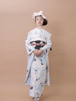 【一番町】着物レンタル可能！着付けは講師も務める実力派で★サロン×デザイン会社のコラボ撮影も◎