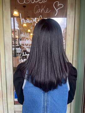 レイヤーロング×自然色ツヤ仕上げ