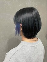 カルフール ロコ 草加西口店(Carrefour LOCO)&nbsp;フェイスフレーミング,黒髪ボブ,個性派,コントラスト,韓国風ヘア