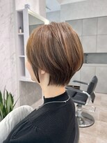 アールヘアーデザイン 藤が丘(r hair design)&nbsp;小顔見せショートベージュカラーブリーチしない透明感カラー
