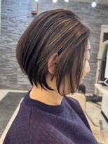 ガーデン 西川田店(garden)&nbsp;宇都宮ショートボブ顔周りカット白髪ぼかしハイライト白髪染め