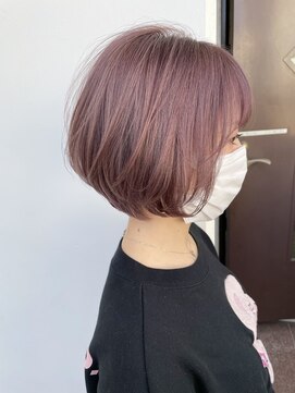 salon de MiLK 札幌大通店【サロン ド ミルク】 後ろから見ても可愛いラベンダーベージュショート