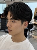 ニュアンスパーマ/センターパート/テーパーフェード/千葉駅/関