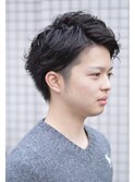 大人気ツーブロックパーマ×七三スタイル