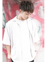 カモン(CAMON) メンズネープレスショート×カーキグリーン×ツーブロック