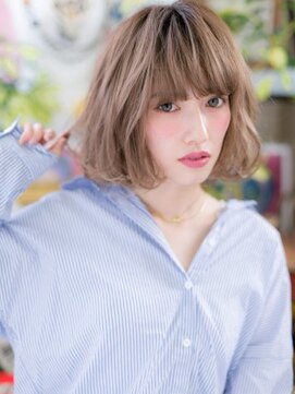 カバーヘア ブリス 大宮西口(COVER HAIR bliss) *bliss大宮*外国人風カラーの前下がりボブa