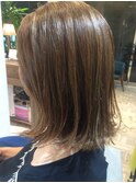お客様style~ハイライト×切りっぱなしボブ