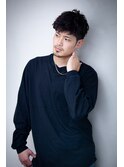 ナチュラルパーマフェードカット