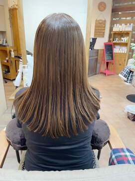 ルポポル 琴似店(rupopolu) 毛先パッツン艶ロング