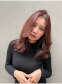★廣中優奈★20代30代ミディアム　ピンクブラウン