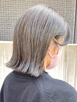 ディッセンバー 渋谷(December) 【December】ブリーチ無し透明感グレージュカラー×髪質改善