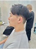 刈り上げツーブロックマッシュセンターパートビジネスメンズヘア