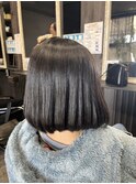 ボブスタイル縮毛矯正！手入れが楽に！