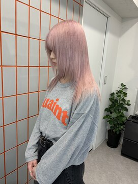 ペレ 渋谷(PELE) 切りっぱなしボブ/エアリーロング/美髪/ピンクブラウン/渋谷