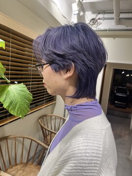 カンナ オーガニック ヘアデザイン(CANNA ORGANIC & HAIR DESIGN) ラベンダーパープル×リーフカット