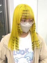 レコ 渋谷(LECO)&nbsp;ハイトーンイエローボーダーシマシマデザインカラー