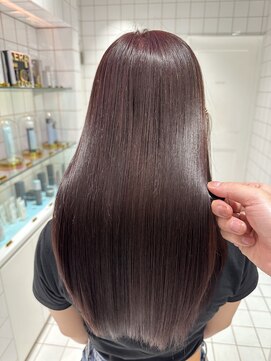 ロンドルーチェ 心斎橋(Lond luce) ダークアッシュ/ミディアムレイヤーカット［髪質改善/縮毛矯正］