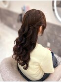 ねじりハーフツイン【クランソア】ヘアメ/ヘアセット/心斎橋