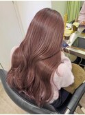 ハイトーンカラー/バーガンディ/レイヤー/髪質改善/縮毛矯正新宿