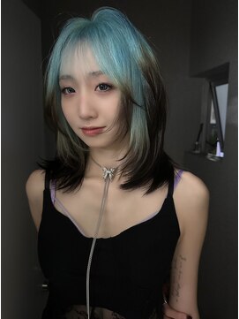 天神美容室 天神大名レイヤーカットデザインカラーハイトーンブリーチ