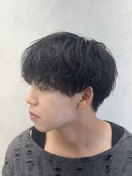 MEN’S HAIR/波巻スパイラル/ラウンドマッシュ/西院眉毛CUT