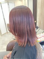 ブーム(boom)&nbsp;透明感ピンク×顔周りレイヤーボブ