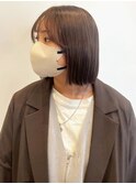 艶髪 顔周りカット レイヤー ショートボブ 透明感カラー