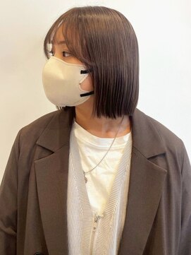 ベルフェミンキルン(Belle femin kilun) 艶髪 顔周りカット レイヤー ショートボブ 透明感カラー