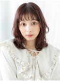 暖色系カラー先パーマくびレイヤー姫カットk古河10代20代30代