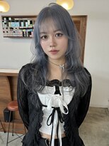 リヴ オオサカ(LIV OSAKA)&nbsp;くすみブルー/水色カラー/ネイビーブルー/ハッシュカット/梅田