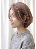 30代40代50代大人可愛いワンカールボブ 似合わせ