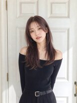 ロニカ 銀座(LOuNICA) 韓国風レイヤーカット/ハッシュカット/ラベンダーピンク/銀座
