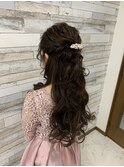 ハーフアップ