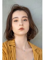 オースティン 流山おおたかの森(AUSTIN)&nbsp;大人かわいい前髪セシルカットココアブラウンフリンジウェーブ