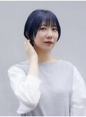 ショートウルフ　ネイビーブルー