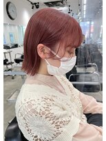 ワープ 青葉台(WARP)&nbsp;ピンクカラー×ぱつっとボブ☆