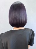 ダークバイオレット_チェリーブラウンフェミニンロング_ba407691