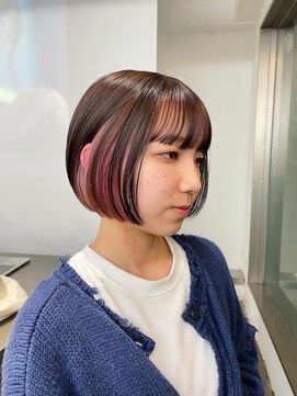 レコ 渋谷(LECO) ピンクのインナーカラー