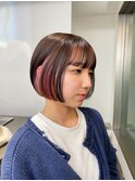 ピンクのインナーカラー