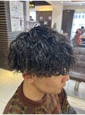 波巻きパーマ