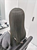 シャルメ 亀有(CHARMER) 髪質改善/暗めオリーブアッシュ艶カラー