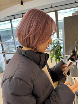 メリー オオサカ(Merly Osaka) スモーキーピンクが可愛いボブ！_smoky mellow pink_