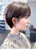 ショートヘア/前髪あり/髪質改善/白髪ぼかし/阪急豊中