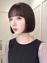 ガーデンヨコハマ(GARDEN YOKOHAMA) ミニボブ イメチェン ブリーチなし ワイドバング マロンベージュ