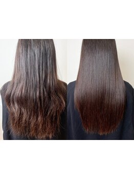 ダメージレスで艶と柔らかさをプラスする髪質改善ストレート☆広がりやクセ、パヤパヤ毛やエイジング毛に◎