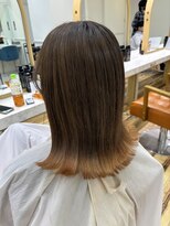 アプリバイリアン 浦和2号店(appri by Rien)&nbsp;裾カラー/切りっぱなしボブ
