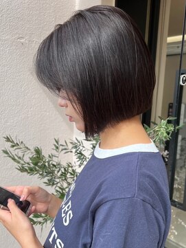 オズ 安積店(OZ) 黒髪ボブルフネビージュ小顔ワンレン