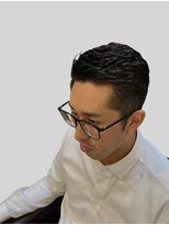 銀座マツナガ 浅草店&nbsp;ビジカジ七三ナチュラルアイロンパーマスタイル