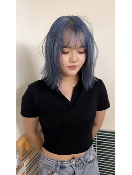 クペウ(cope'u) 色落ちが緑にならない青